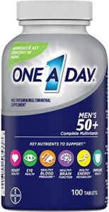 One A Working day Men’s 50+ Multivitamins, Health supplement with Vitamin A, Vitamin C, Vitamin D, Vitamin E and Zinc for Immune Wellbeing Assistance*, Calcium & more, Pill 100 depend